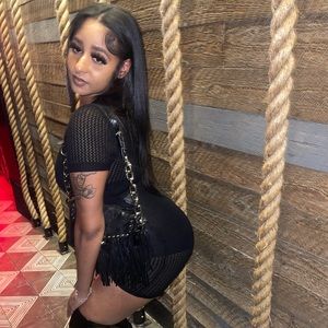 -Black romper Worn only once and in great condition no holes or tears.